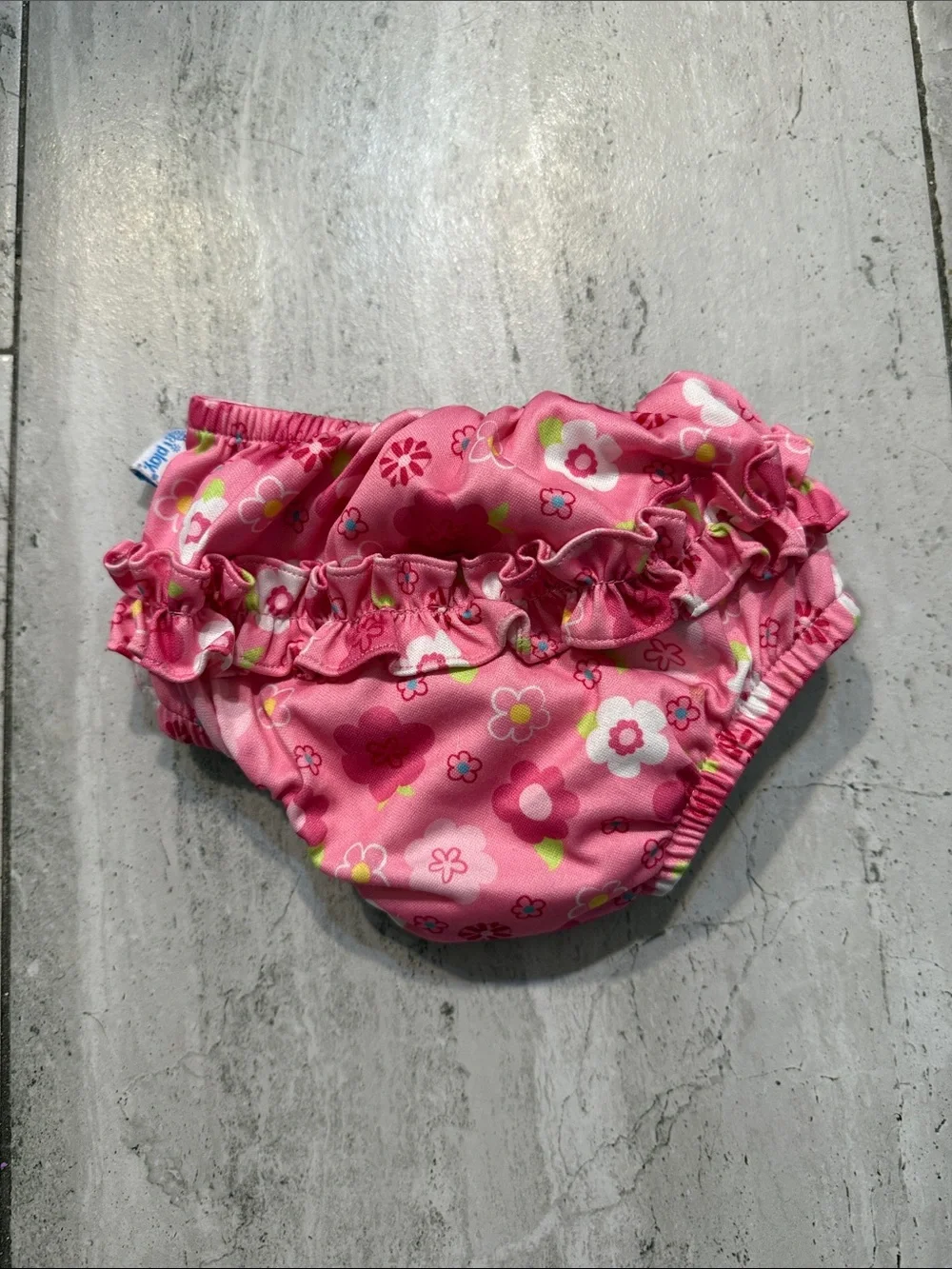 Pink Floral Reusable Swim Diaper Cover for Kids
